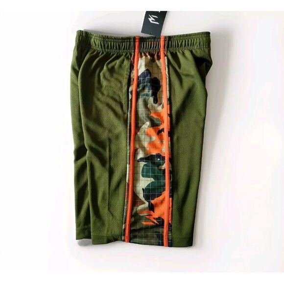 Nike Russell Wilson Shorts Boy L 12-13YRS Rough Green Pull On Athletic Mesh Logo - Picture 1 of 7